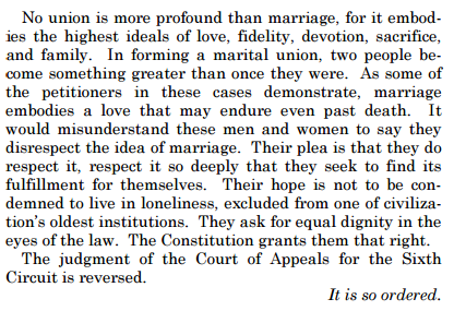 The Conclusion of the Supreme Court's Opinion